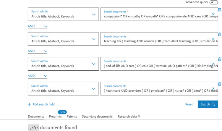 SCOPUS search strategy