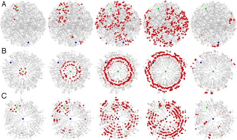 Effective distance and outbreak origin reconstruction in multi-scale
network contagion processes.