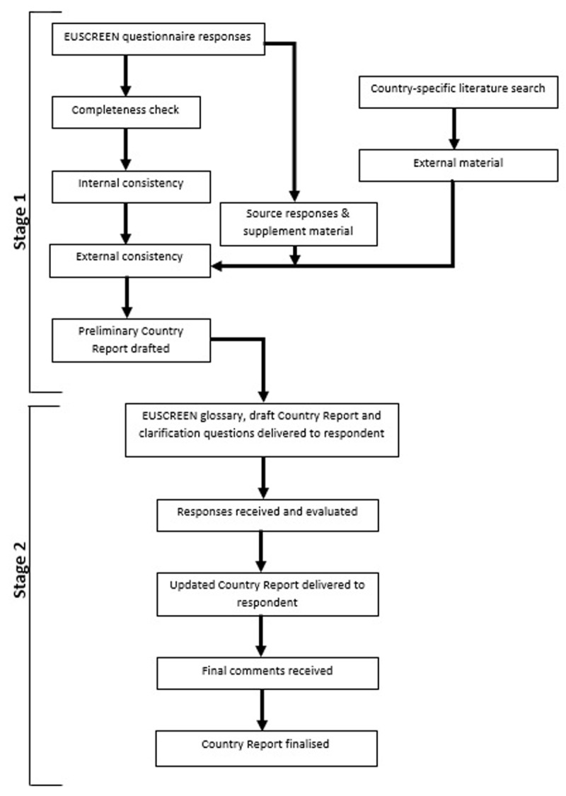 Flowchart of the two-stage verification process of questionnaire data