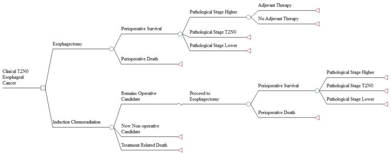 Comparative Effectiveness Of Upfront Esophagectomy Vs Induction 