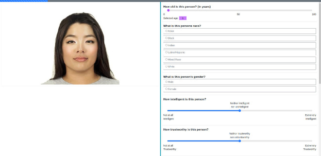 A screen shot of the survey tool.