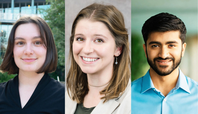 
From left to right: Lilyanna Armstrong, Nia Clements and Zoheb Hirani
