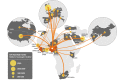 Air traffic connections from West African countries to the rest of the world