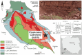 Simplified geological map and lithostratigraphy of the Intra-Sudetic Basin focused on the Piaskowiec Czerwony quarry and the ‘Building Sandstone’ member of the Słupiec