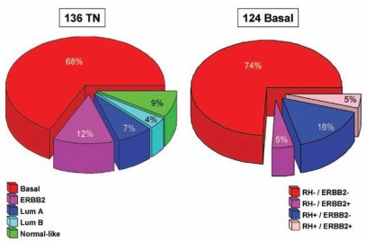 Fig. (2). Overlap between basal breast cancers and TN tumors.