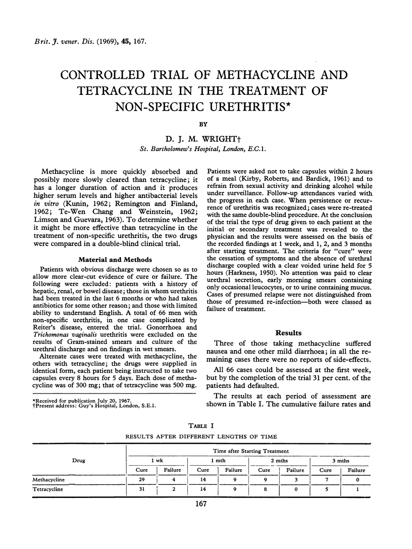 Controlled trial of methacycline and tetracycline in the treatment of