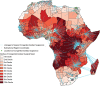 Distribution of surgical need due to CHD across subnational regions of Africa