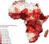 Distribution of CHD across all subnational regions of Africa