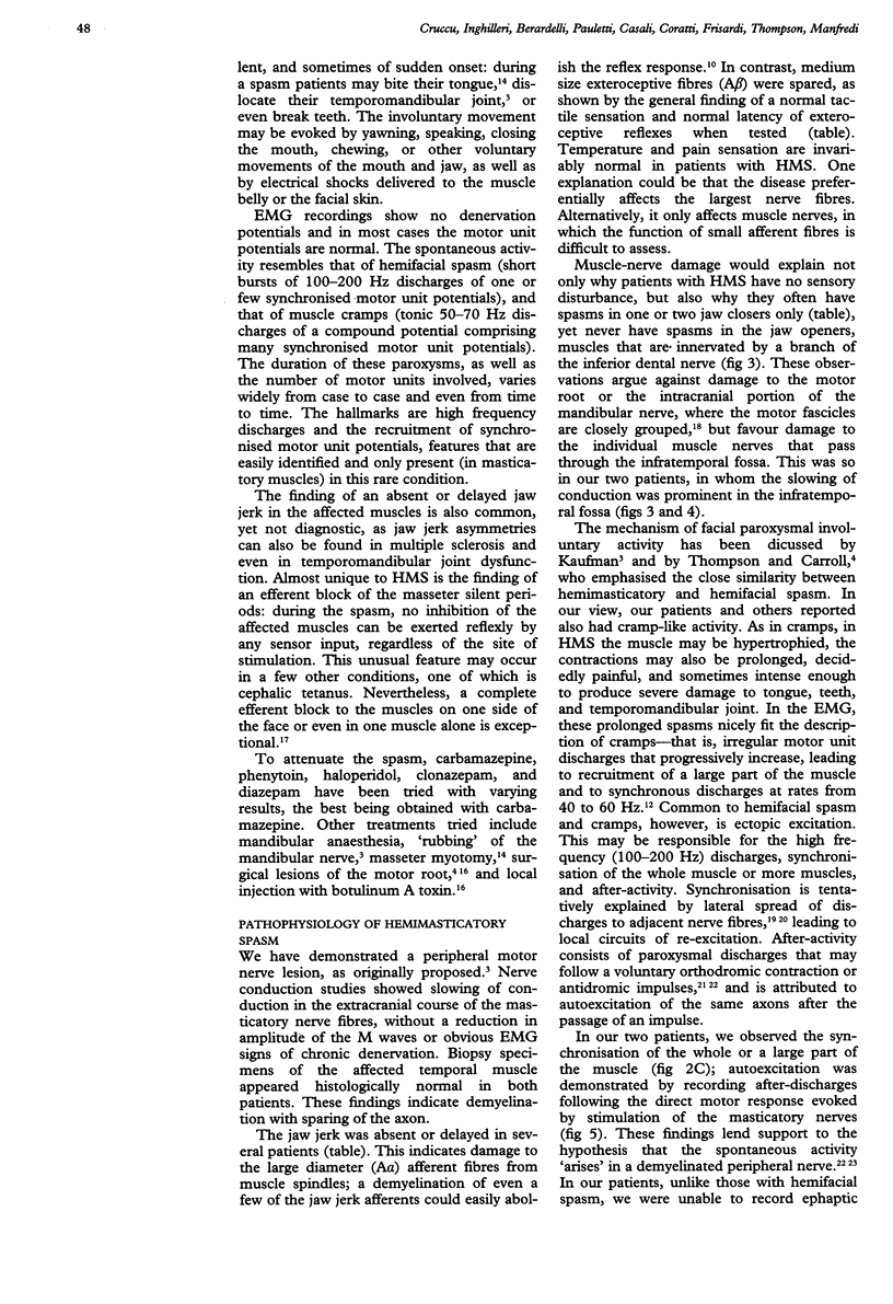Pathophysiology of hemimasticatory spasm pmc