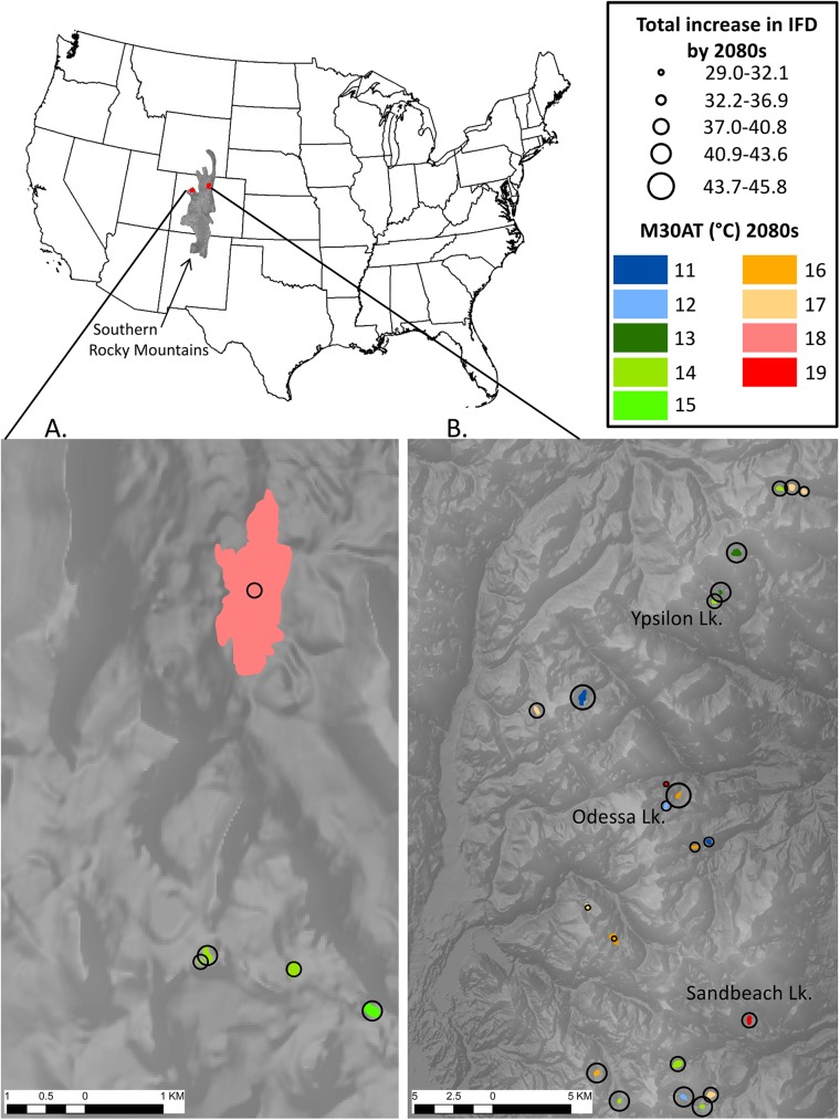 Thermal regimes of Rocky Mountain - Pone.0179498.g002