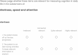 Screenshot of a questionnaire in the online survey programme 'Qualtrics'. The figure depicts two sample items: 'The patient dozes off as the day progresses.' and 'The patient is not alert during activities (misses relevant information on events.'). The Likert-scale scoring options are Irrelevant, Somewhat relevant, Quite relevant, and Highly relevant and are presented as radio buttons, which the participant has to select.