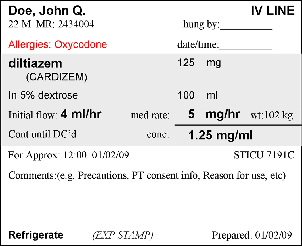 Improving the usability of intravenous medication labels to support ...