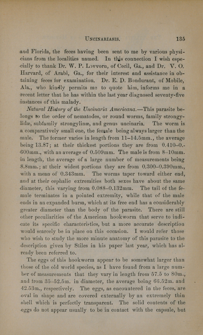 Uncinariasis (Ankylostomiasis); Its Frequency and Importance in the ...