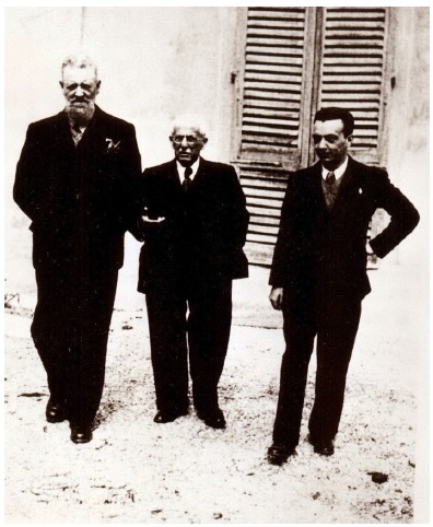 E. E. Franco, Cesare Sacerdotti and Luigi Bogliolo: “I tre sofi”. (Pisa, March 1938) Picture – Personal archive of the author.