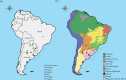 Map of South America.
