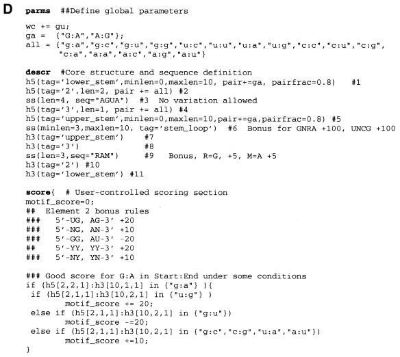 RNAMotif, an RNA secondary structure definition and search algorithm - PMC