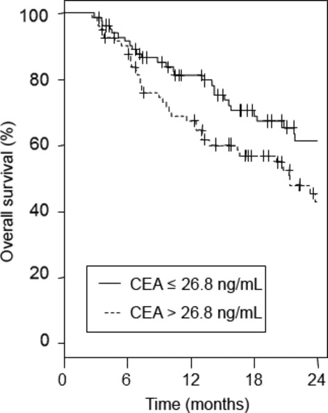 Baseline carcinoembryonic antigen (CEA) serum levels predict ...