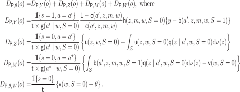 Theorem 3.1 (Efficient influence function)