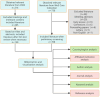 Flowchart depicting a literature review process from CNKI and WoS Core Collection. Initial literature numbers were 214 and 736, respectively. After exclusions, numbers narrowed to 158 and 708. Exclusions included meeting abstracts, corrections, etc. Subsequent analysis involves bibliometrics, visualization, and analyses of country/region, affiliated institution, author, journal, keyword, and references.