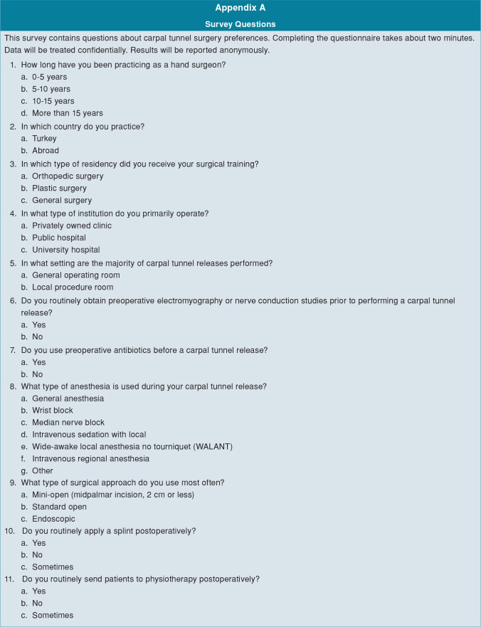 Appendix A