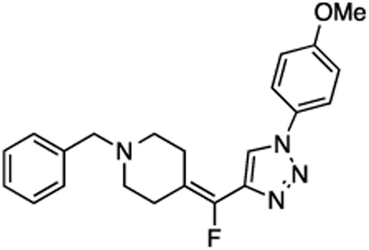 1-Benzyl-4-{fluoro[1-(4-methoxyphenyl)-1H-1,2,3-triazol-4-yl]methylene}piperidine (26)11a