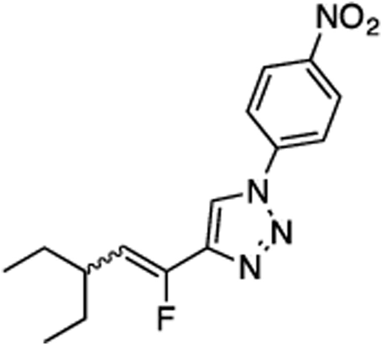 (E/Z)-4-(3-Ethyl-1-fluoropent-1-en-1-yl)-1-(4-nitrophenyl)-1H-1,2,3-triazole (24)