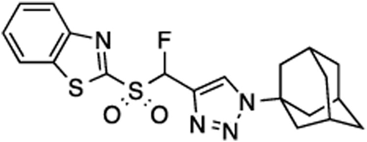 2-{[(1-(Adamantan-1-yl)-1H-1,2,3-triazol-4-yl)fluoromethyl]sulfonyl}benzo[d]thiazole (7)