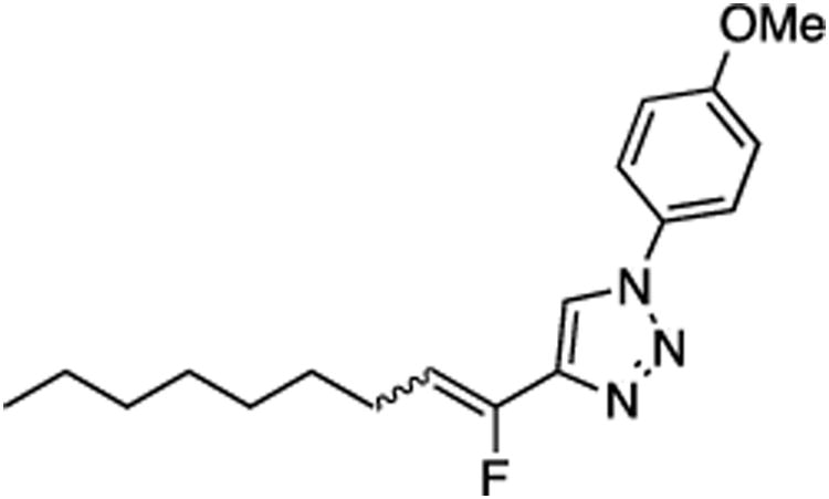 (E/Z)-4-(1-Fluoronon-1-en-1-yl)-1-(4-methoxyphenyl)-1H-1,2,3-triazole (20)