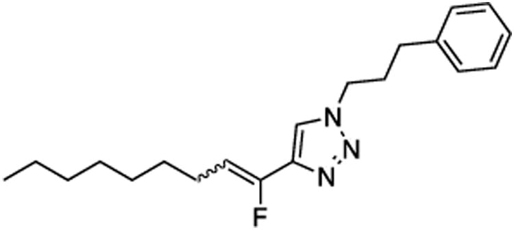 (E/Z)-4-(1-Fluoronon-1-en-1-yl)-1-(3-phenylpropyl)-1H-1,2,3-triazole (22)