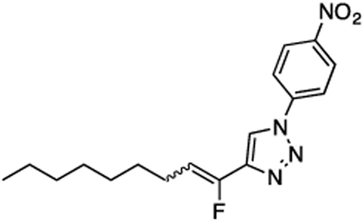 (E/Z)-4-(1-Fluoronon-1-en-1-yl)-1-(4-nitrophenyl)-1H-1,2,3-triazole (21)