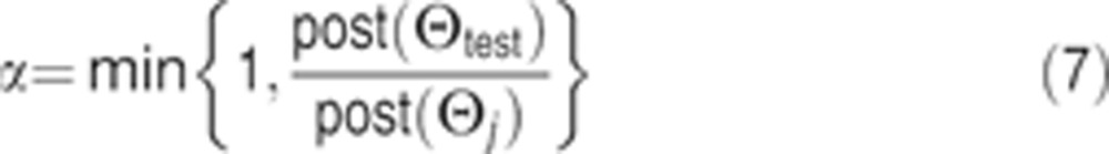 Parameter estimation using a Bayesian MCMC walk