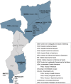 Mozambique Map highlighting locations of MIHER’s on site activities