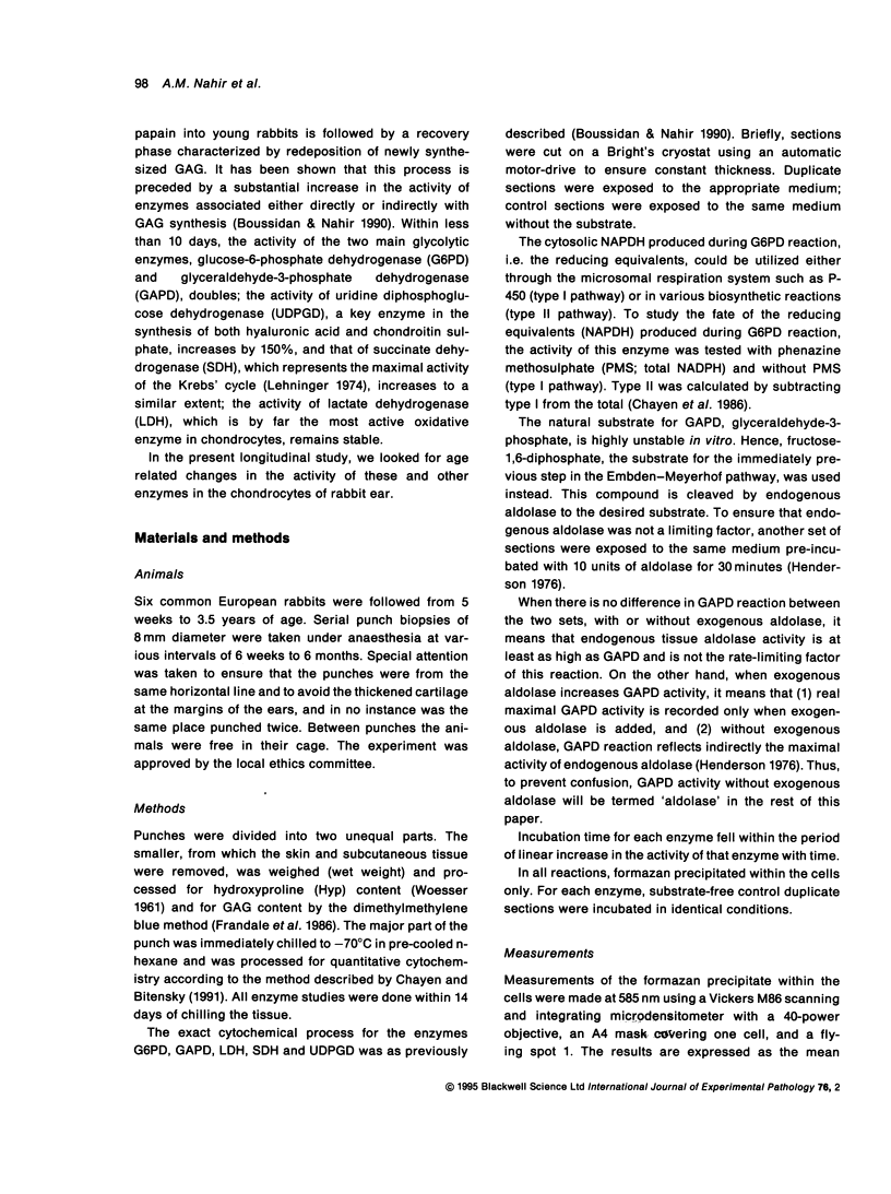 Differential decline of rabbit chondrocytic dehydrogenases with age pmc