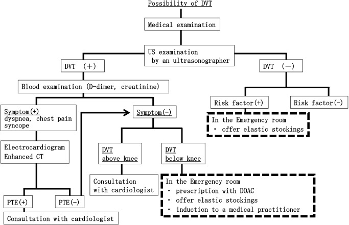 Fig. 1A Strategy of diagnosis and therapy for DVT during the day.