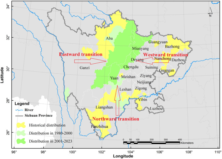 Historical changes in the distribution of the Sichuan golden snub‐nosed ...