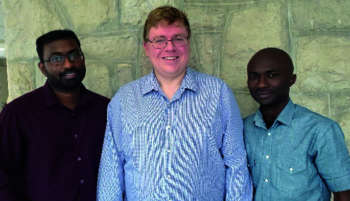 
Left: V. Sudheeshkumar, Center: Robert W. J. Scott, Right: Kazeem O. Sulaiman
