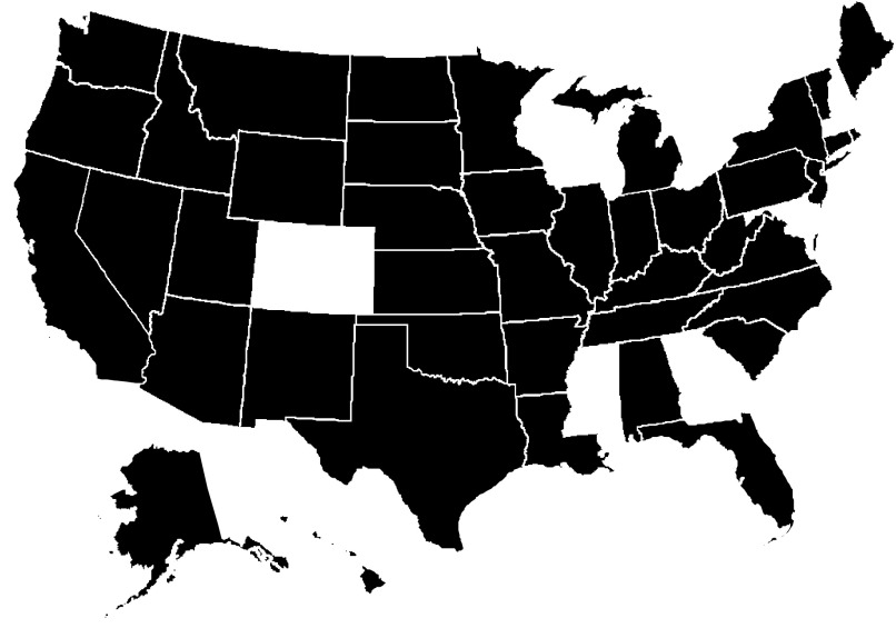 Figure 2 is a map of United States, marking states and tribal lands that submitted trihalomethane-4 compliance monitoring data. The states are Washington, Oregon, Idaho, Montana, North Dakota, Minnesota, Wyoming, South Dakota, California, Nevada, Utah, Arizona, New Mexico, Nebraska, Kansas, Oklahoma, Texas, Missouri, Iowa, Illinois, Indiana, Ohio, Arkansas, Kentucky, Tennessee, Pennsylvania, Virginia, North Carolina, Louisiana, Florida, New York, Vermont, Maine, Rhode Island, Connecticut, New Jersey, West Virginia, and Alaska.